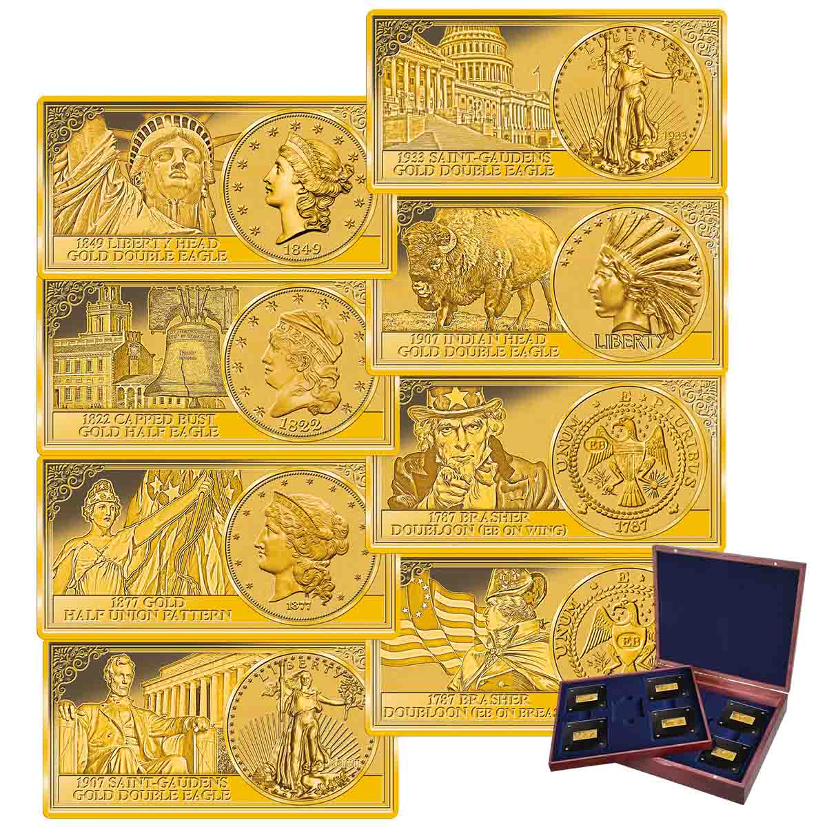 Obrázek produktu z 100 mil. dolarů U.S. mincí