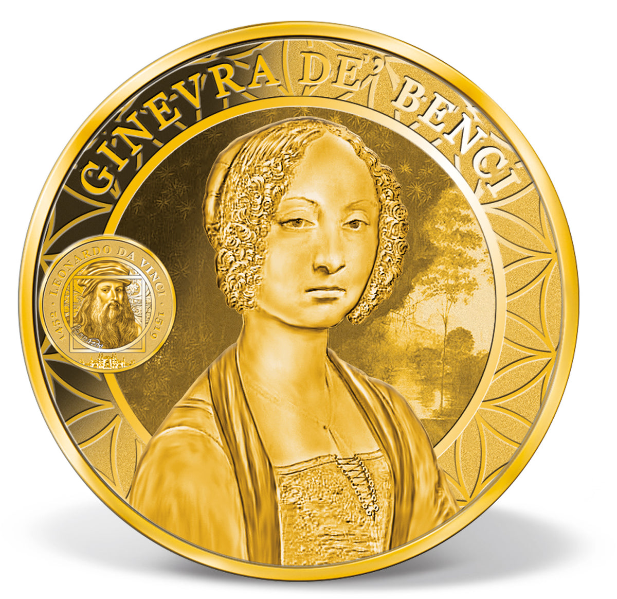 Obrázek produktu z Kompletní sada 1/200oz zlatých mincí "Da Vinci"